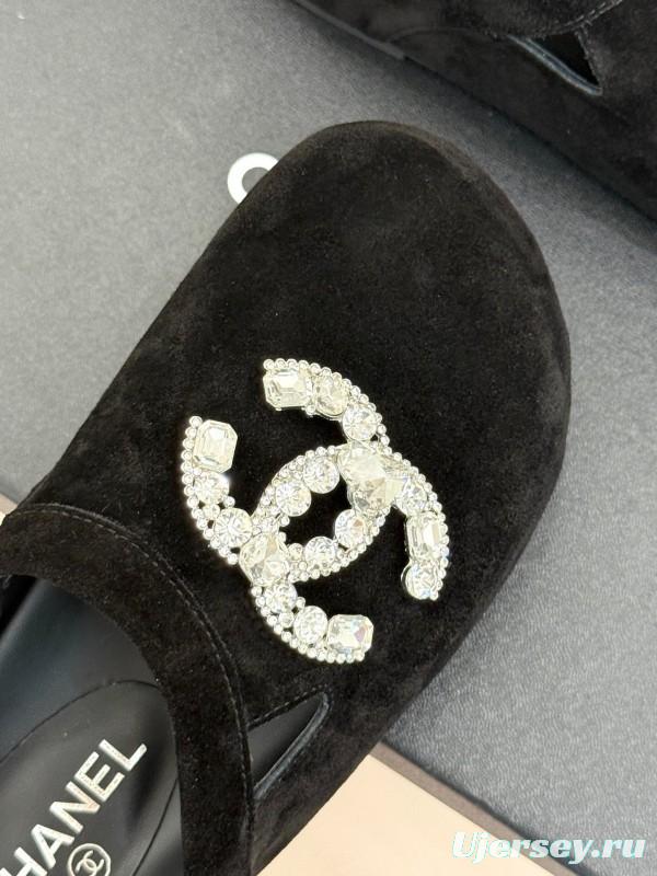 Chanel Classic CC Rhinestone Birkenstock Sandals - KFY00280