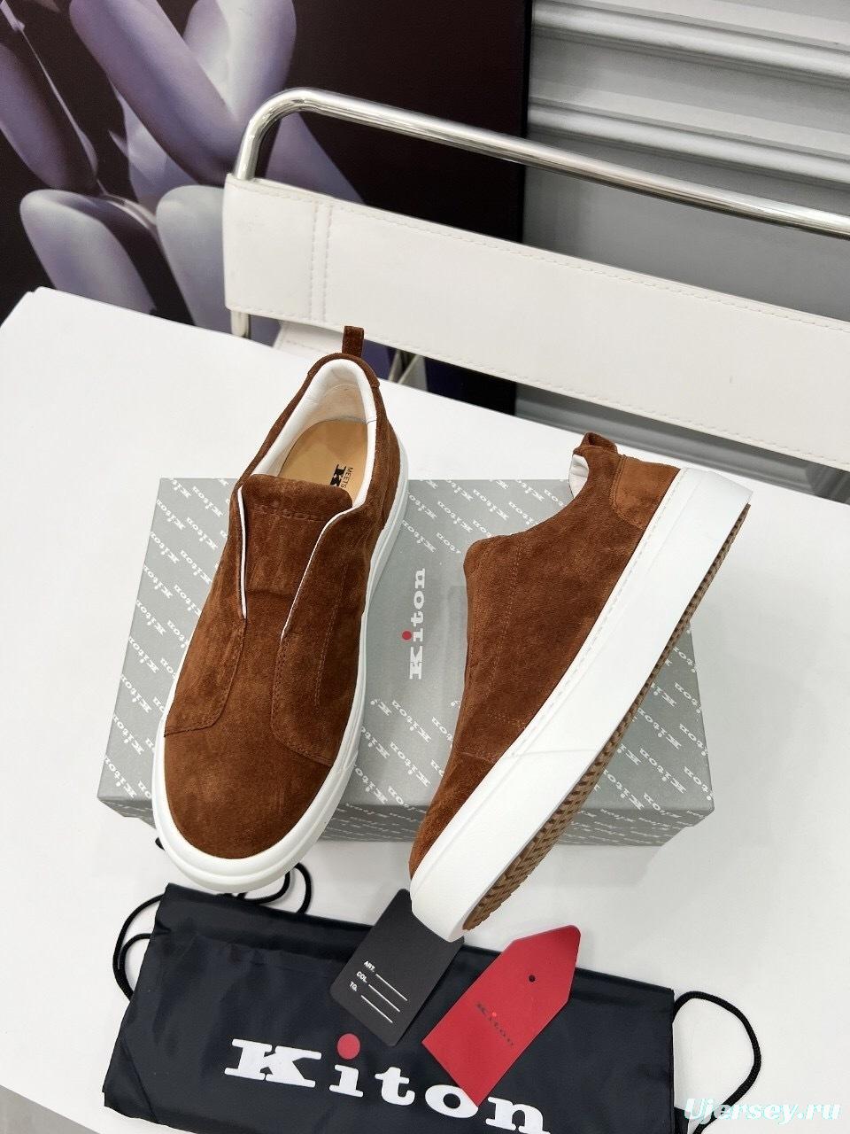 Kiton 2025/SS Slip-On Casual Men's Loafers - KFY00320