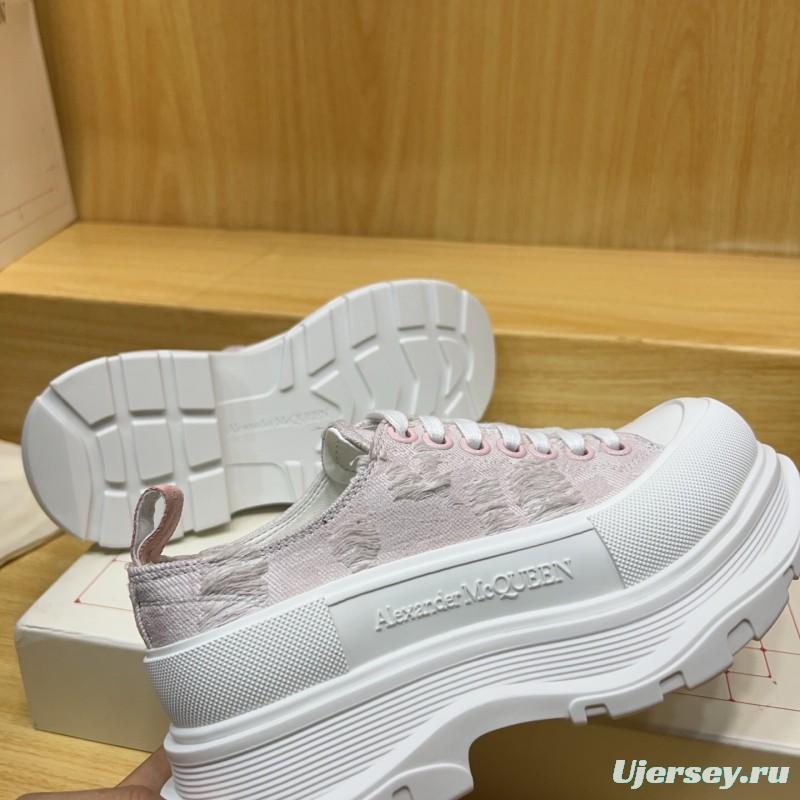 Alexander McQueen Spring Summer 2025 Blue Woven Platform Sneakers - AS00300