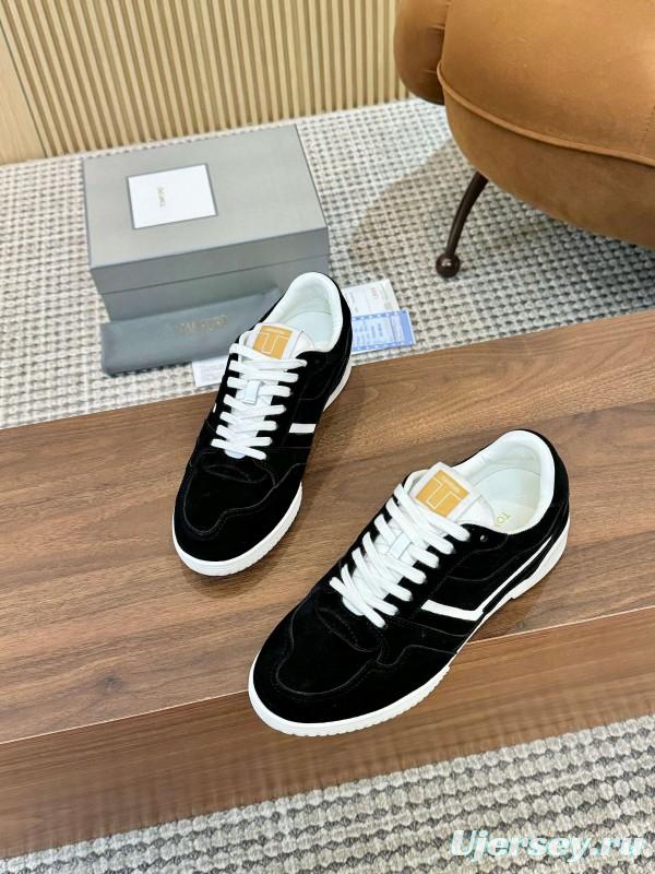 TOM FORD 2025 SS Tom Casual Shoes with Classic Color Blocking and Imported Leather Insole - AS00350