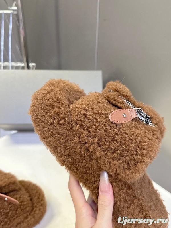 Balenciaga 2025/SS Couple Edition Cola Fur Slippers - KFY00230