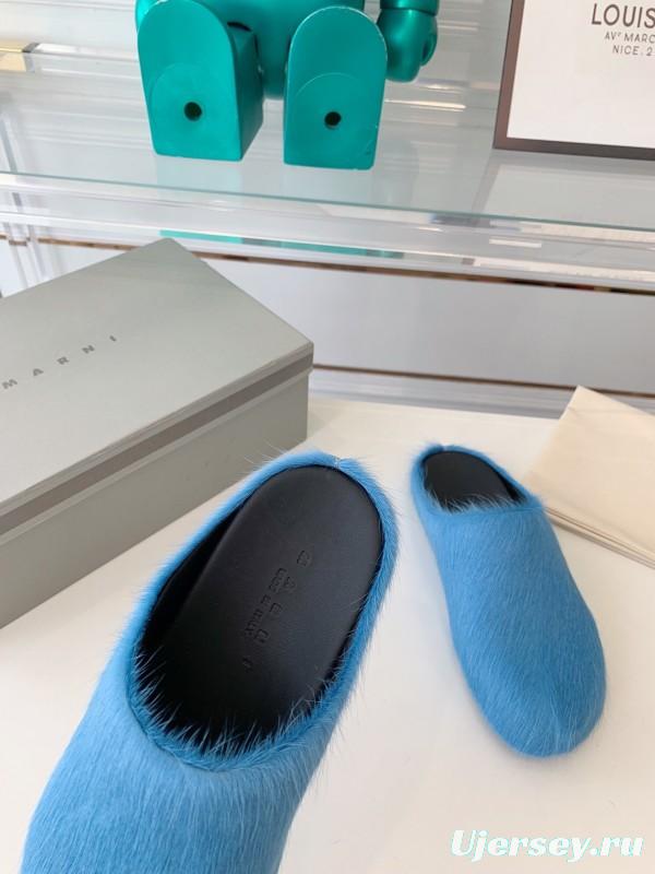 Marni 2025/SS Mule Shoes with Pony Hair - LY00