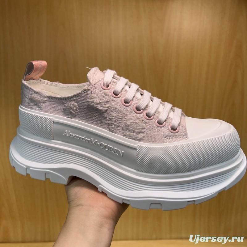 Alexander McQueen Spring Summer 2025 Blue Woven Platform Sneakers - AS00300