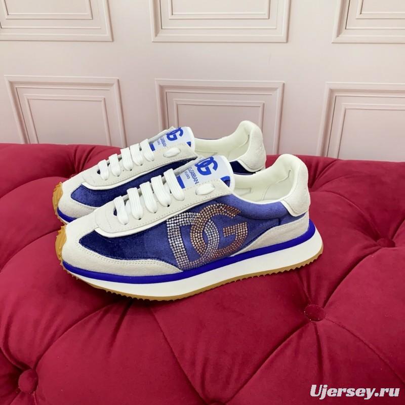 Dolce & Gabbana 2025/SS New Collection Luxury Embroidered Logo Sneakers with Imported Leather - AS00300