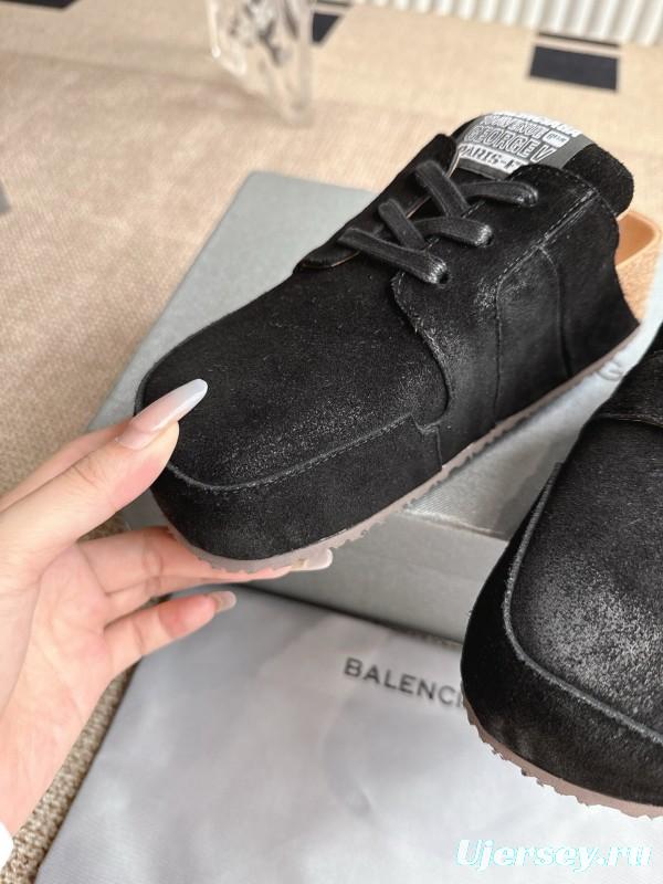 Balenciaga Birkenstock Boston Closed-Toe Soft Footbed Platform Sandals - AS00260