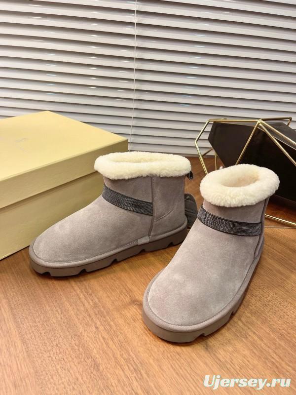 Brunello Cucinelli Winter New Snow Boots Sheepskin Buns Boots - AS00350