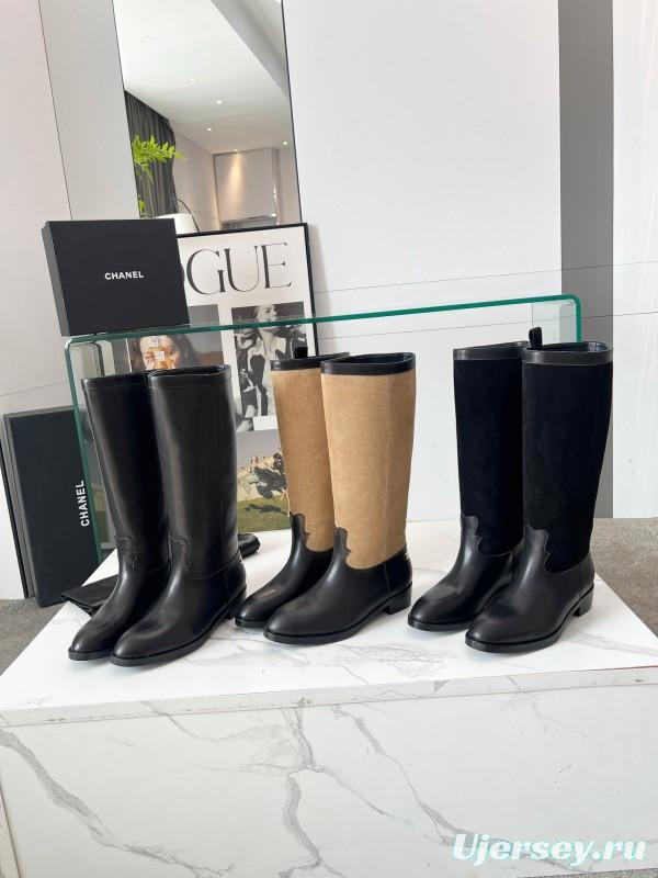 Adidas 2025 SS Western Suede Patchwork Slip-On Riding Boots - LY00400