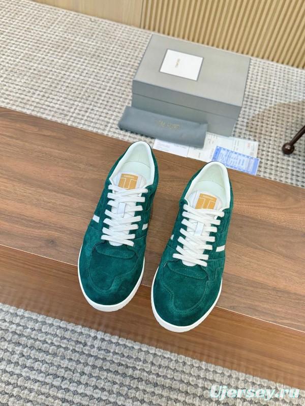 Tom Ford 2025 SS Casual Shoes with Classic Color Blocking and Imported Leather Insole - AS00350