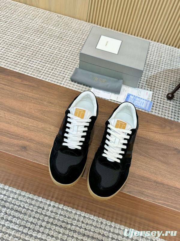 TOM FORD 2025 SS Casual Shoes with Classic Color Blocking and Imported Leather Insole - AS00350