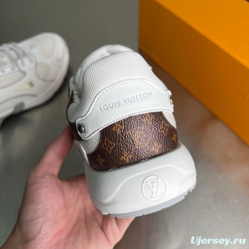 L v Olympia Round Toe Lace-Up Low Top Casual Lifestyle Shoes - YC