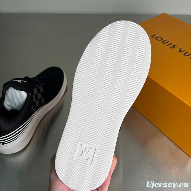 Louis Vuitton Beverly Hills Monogram Knit Sneakers with Imported IP Foam Sole - YC