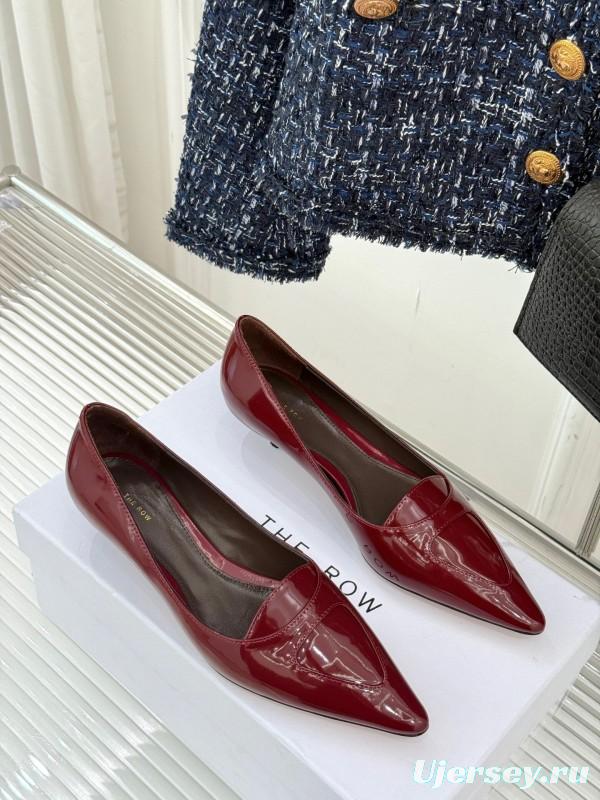 The Row Kitten Heel Pointed Toe High Heels Minimalist Design - KFY00320