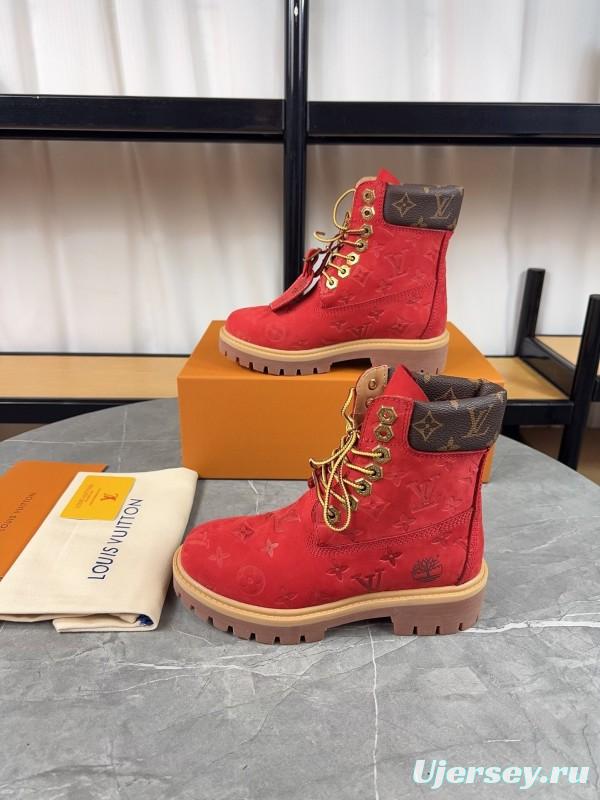 Timberland x LV Monogram Ankle Boots Waterproof Suede Leather - LY00380