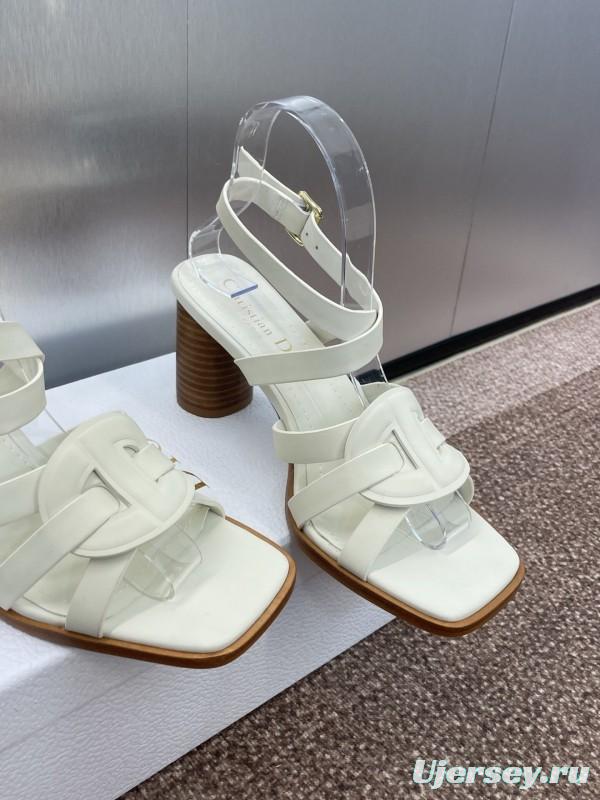 Dior D-Club Spring Summer New Jelly Color Hollow Layered Cross Strap High Heel Women Shoes - KFY00290