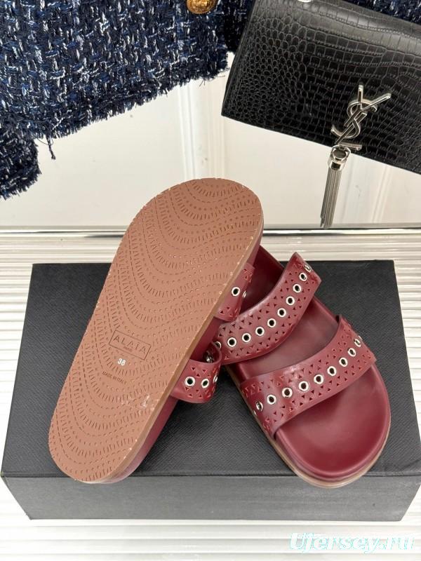 Alaia 2025 SS Hollow-Out Casual Sandals - KFY00260