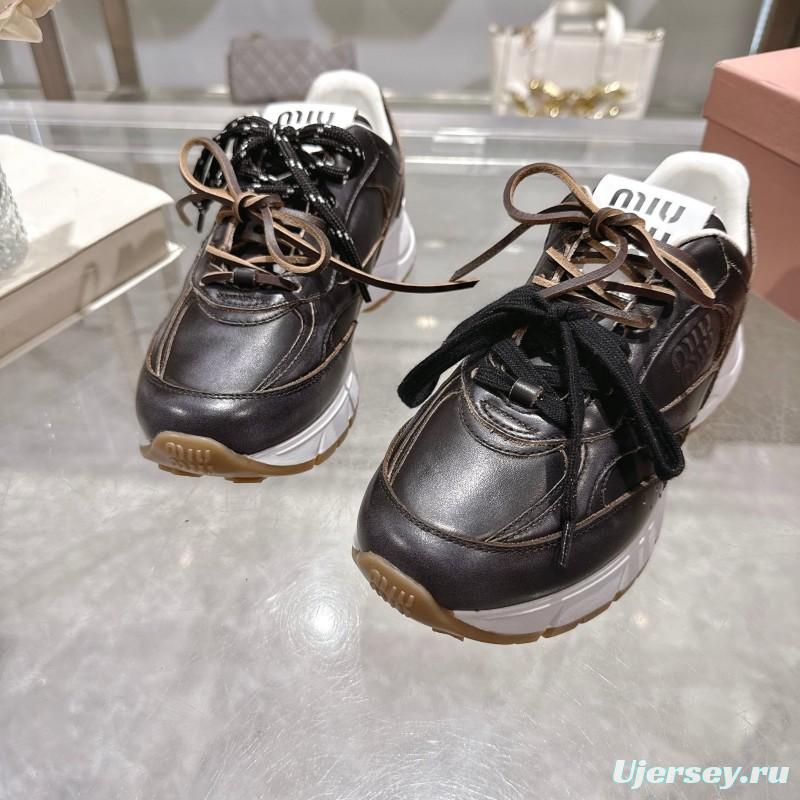 Miu Miu 2025 SS Dad Shoes Retro Style Athletic Sneakers - KFY00300/KFY00320