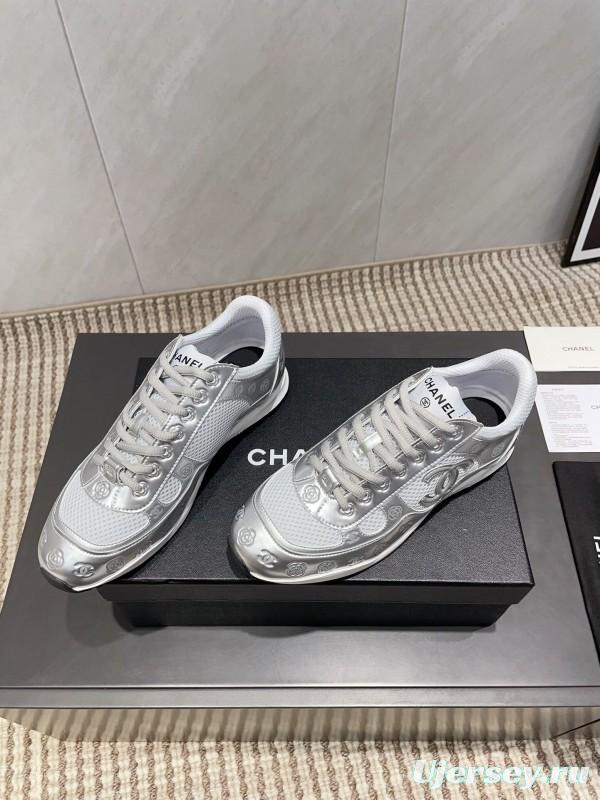 Chanel Silver Horn King II Casual Series Sports Shoes - KFY00330