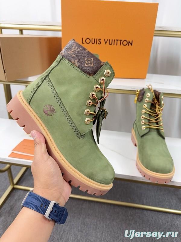 Timberland x LV Monogram Ankle Boots Waterproof Suede - LY00380