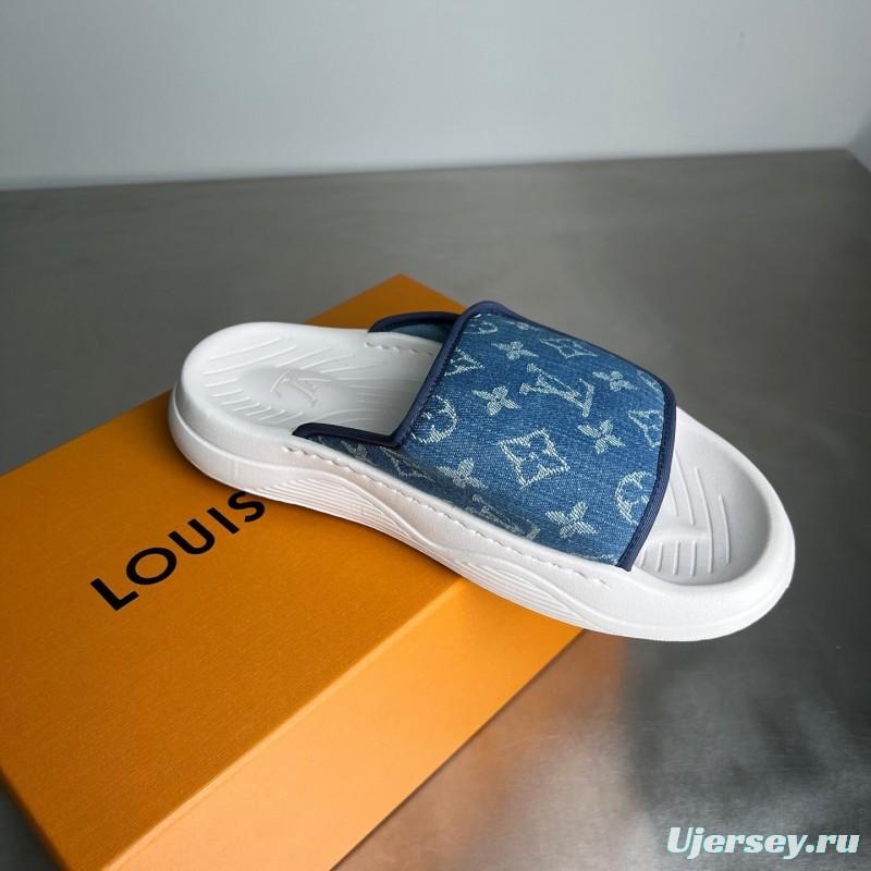 Louis Vuitton Miami Mule Slip-On Sandals with Hook-and-Loop Fastener - YC