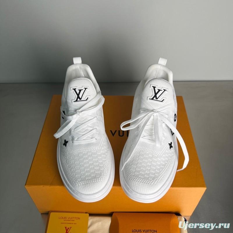 Louis Vuitton Beverly Hills Monogram Knit Sneakers with Imported IP Foam Sole - YC