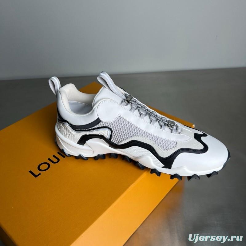 LV RUSH Calfskin Metal LV Circle Accessory Slip-Resistant Low-Top Casual Lifestyle Shoes - YC