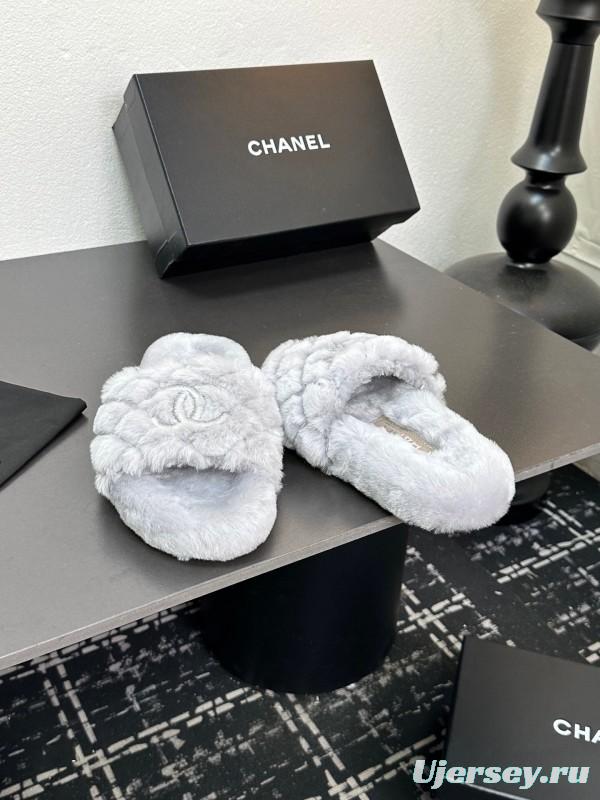 Chanel 2025 Spring/Summer Luxury Wool Slippers - LY00250