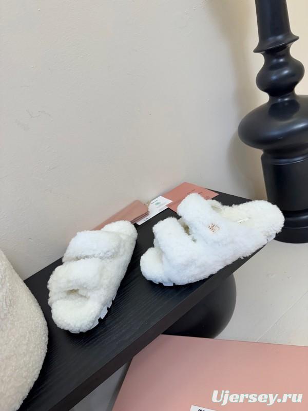 Miu Miu Spring/Summer 2025 Fur Slides - KFY00310