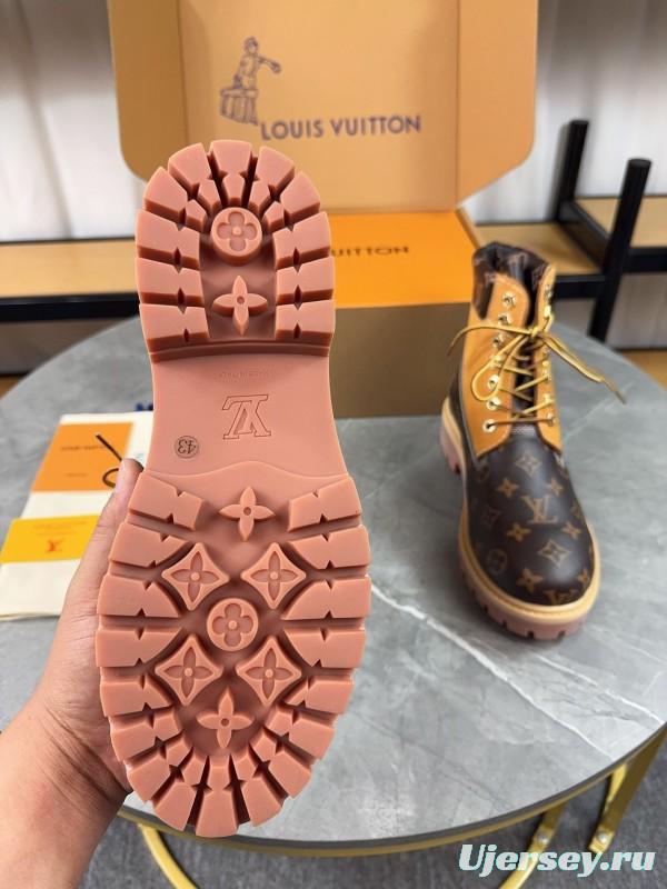 Timberland x LV Monogram Ankle Boots Waterproof Suede Leather - LY00380