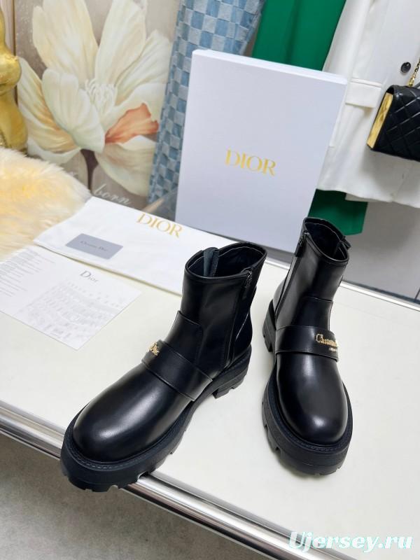 Dior 2025/SS New Autumn Winter British Style Brogue Platform Martin Boots - LY00330
