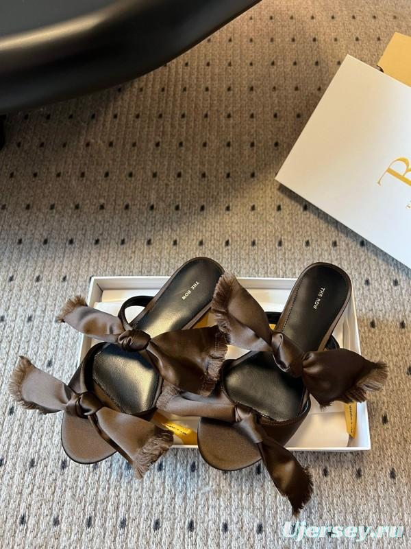 The Row 25ss Hand-Woven Bow Slippers - KFY00280