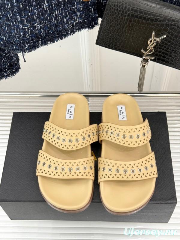 ALAIA 2025 SS Hollow-Out Casual Sandals - KFY00260