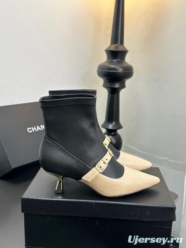 Chanel 2025/SS 24B Autumn Winter New High Heel Bow Sock Boots - LY00380