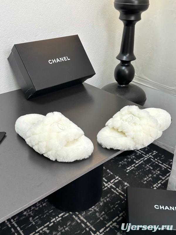 Chanel 2025SS Fashion Fur Slippers - LY00250