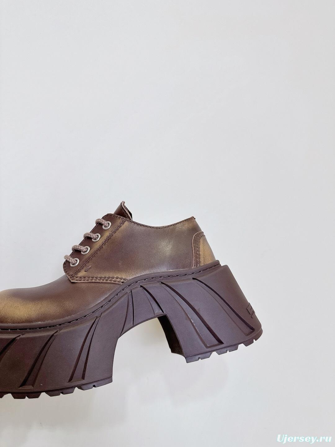 Smfk 2025 SS Collection Platform Derby Shoes with Thick Sole - LY00260