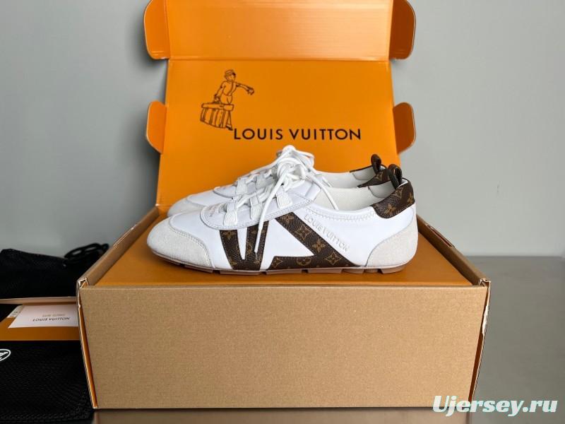 Lv Sneakerina 2025 SS Ballet Round Toe Lace-Up Low Top Lifestyle Casual Shoes - YC