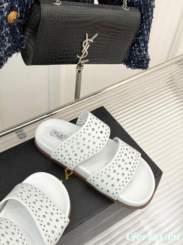 Alaia Spring Summer 2025 Laser-Cut Openwork Casual Sandals - KFY00260