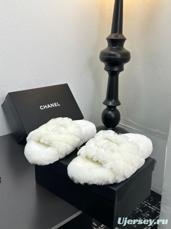 Chanel 2025SS Fashion Fur Slippers - LY00250