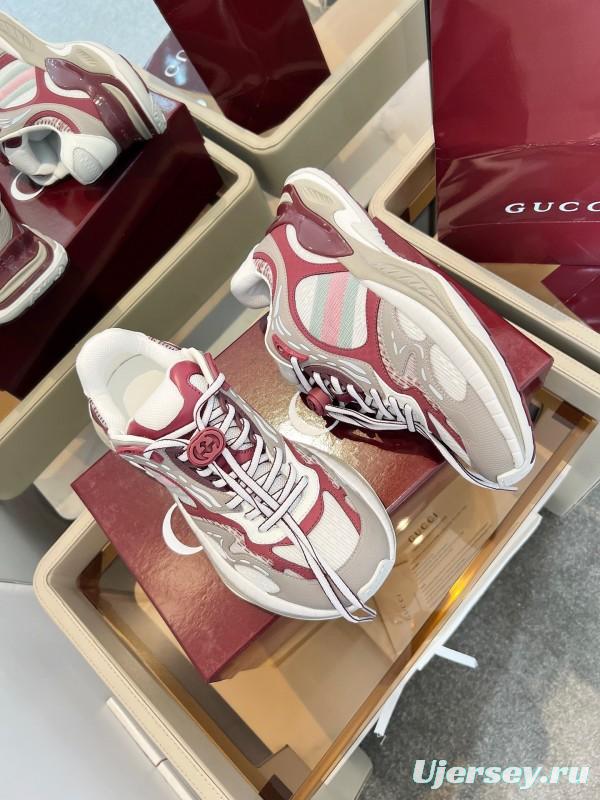 Gucci 2025 SS Collection 2.0 Sneakers with Reflective Stripes and Retro Design - AS00450