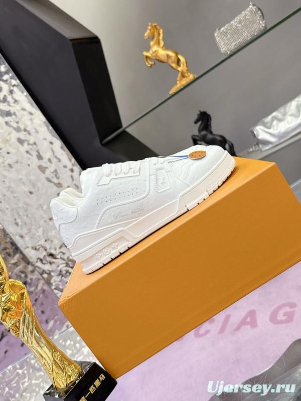 Louis Vuitton LV Trainer Maxi Sneakers Series with Ostrich Pattern - AS00400