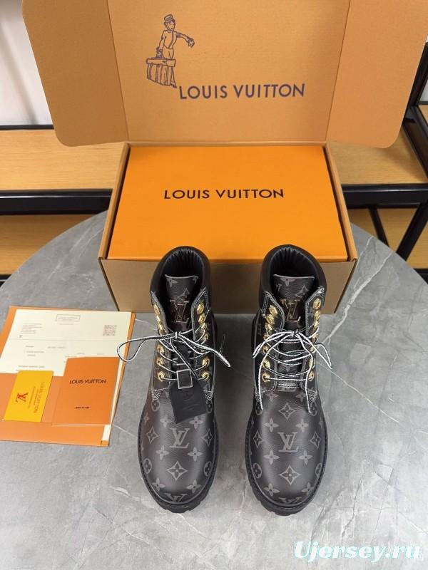 Timberland x LV Monogram Ankle Boots Waterproof Suede - LY00380