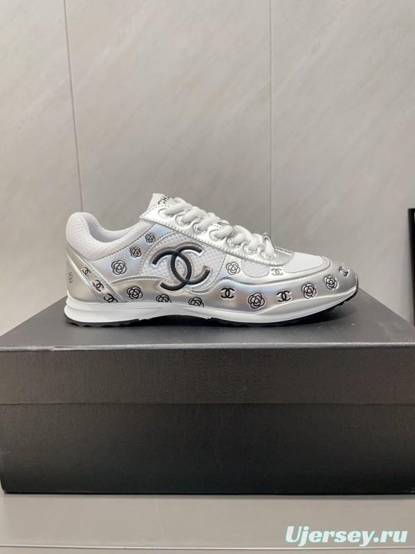 Chanel Silver Horn King II Casual Series Sneakers - KFY00330