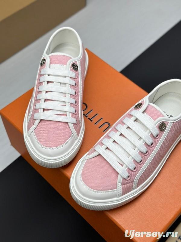 Louis Vuitton Time Out Series Animal Print Casual White Sneakers - AS00260