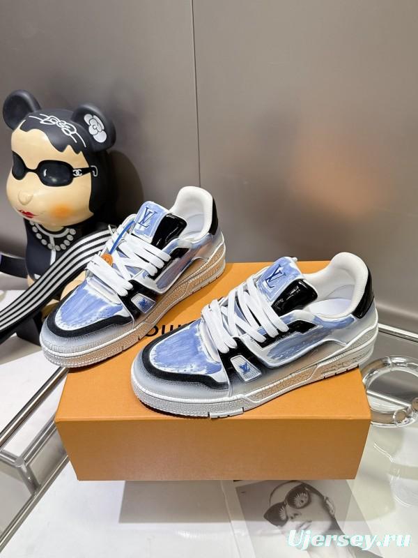 Louis Vuitton Trainer Basketball Series Crackle Glaze Process Sneakers - LY00490