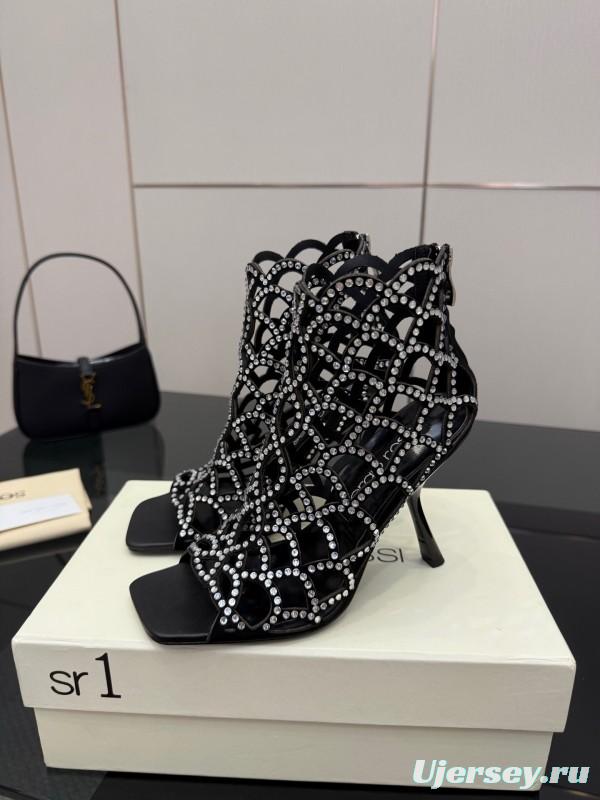 Sergio Rossi Mermaid Sandals 2025 SS Collection Fishnet High Heels - KFY00470