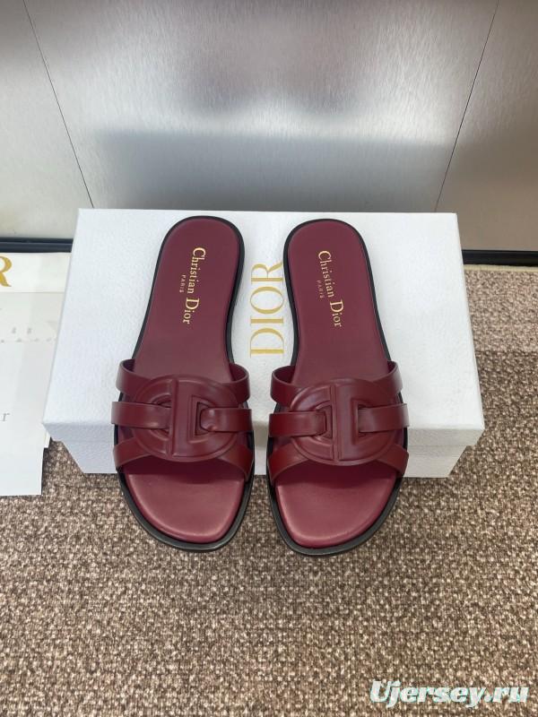 Dior D-Club Jelly Color Hollow Layered Cross Strap Women's Sandals - KFY00280