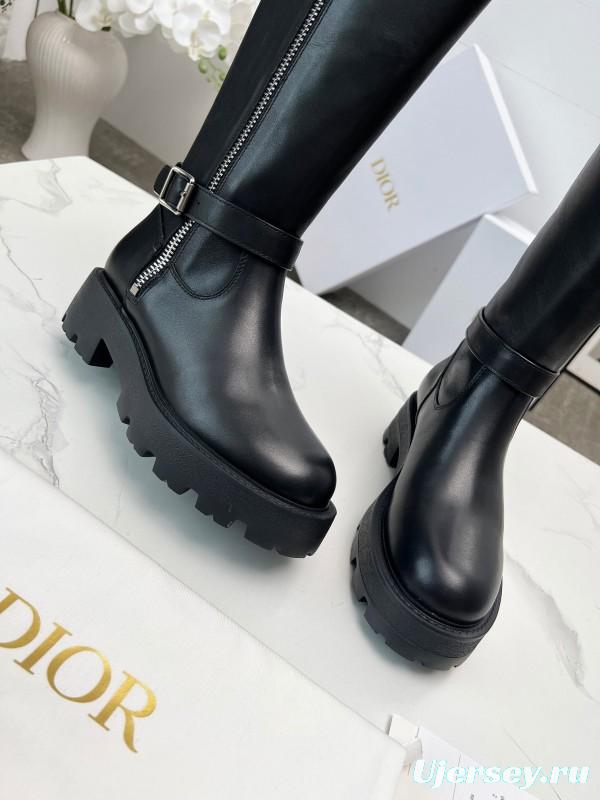 Dior 2025/SS Retro British Style Brogue New Knight Boots - LY00460