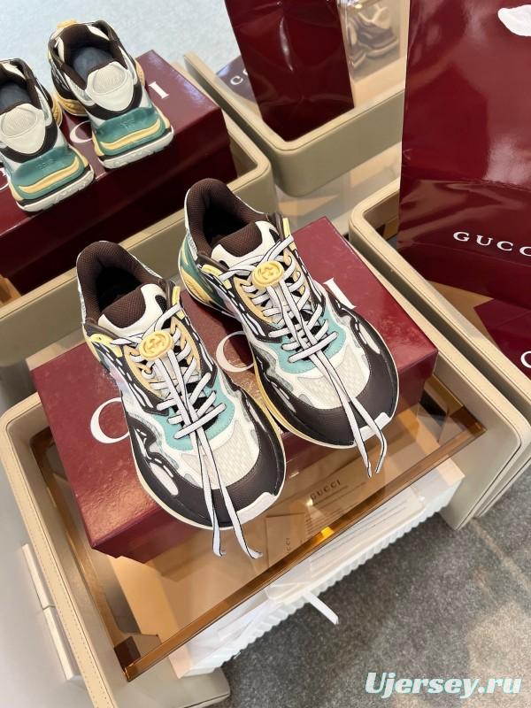 Gucci 2025/SS Series 2.0 Sneakers with Retro-Futuristic Design and Reflective Stripes - LY00460