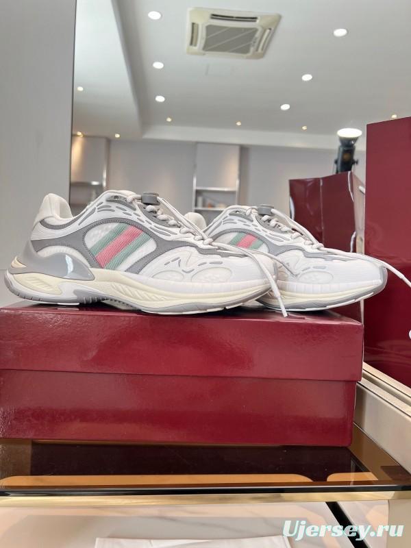 Gucci 2025 SS Collection 2.0 Sneakers with Reflective Stripes and Retro Design - AS00450