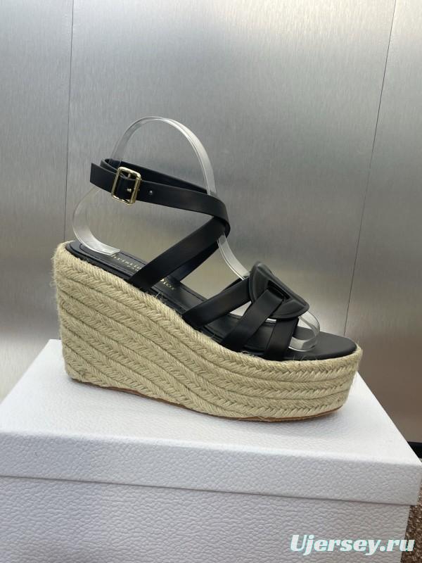 Dior D-Club Jelly Color Hollow Layered Cross Strap Platform High Heel Women's Shoes - KFY00290