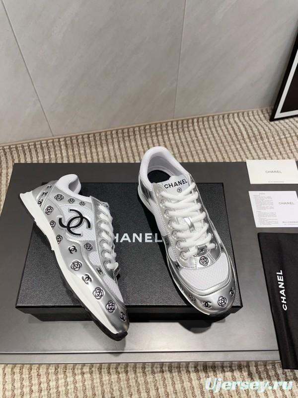 Chanel Silver Horn King II Casual Series Sneakers - KFY00330
